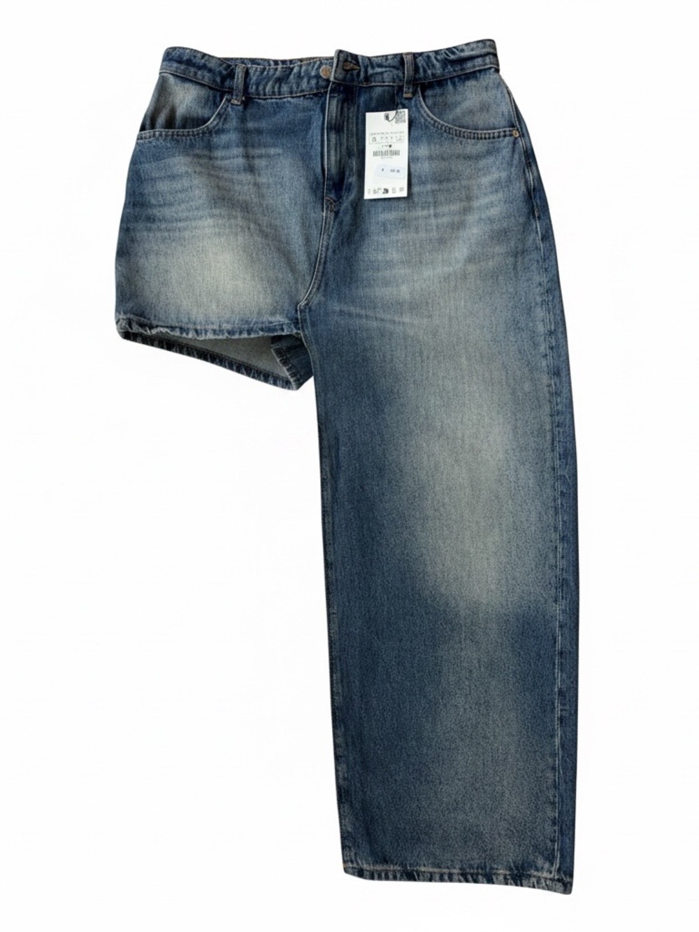 Zara Women’s Blue Denim Mini-Long Skirt
